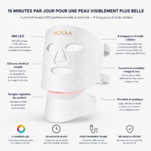 Alternative view of Masque LED Luminothérapie Skinovaa Pro – Visage & Cou