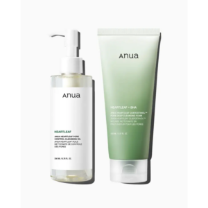 Anua Duo Double Nettoyage : Huile + Mousse Heartleaf – 200 + 150 ml