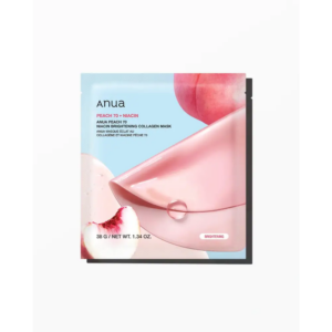Anua Masque Collagène Éclat Niacin 70 + Pêche : Hydratation & Teint Lumineux – 4 masques