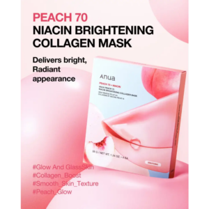 Alternative view of Anua Masque Collagène Éclat Niacin 70 + Pêche : Hydratation & Teint Lumineux – 4 masques