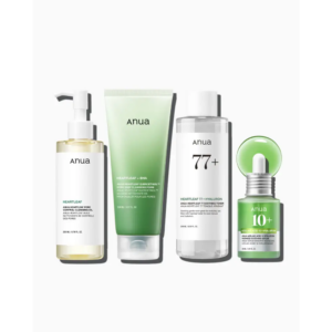 Anua Redness Soothing Essential Set : Huile + Mousse + Toner + Sérum – 200 + 150 + 250 + 30 ml