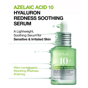 Alternative view of Anua Sérum Apaisant Rougeurs : Acide Azélaïque 10 % + Hyaluron – 30 ml