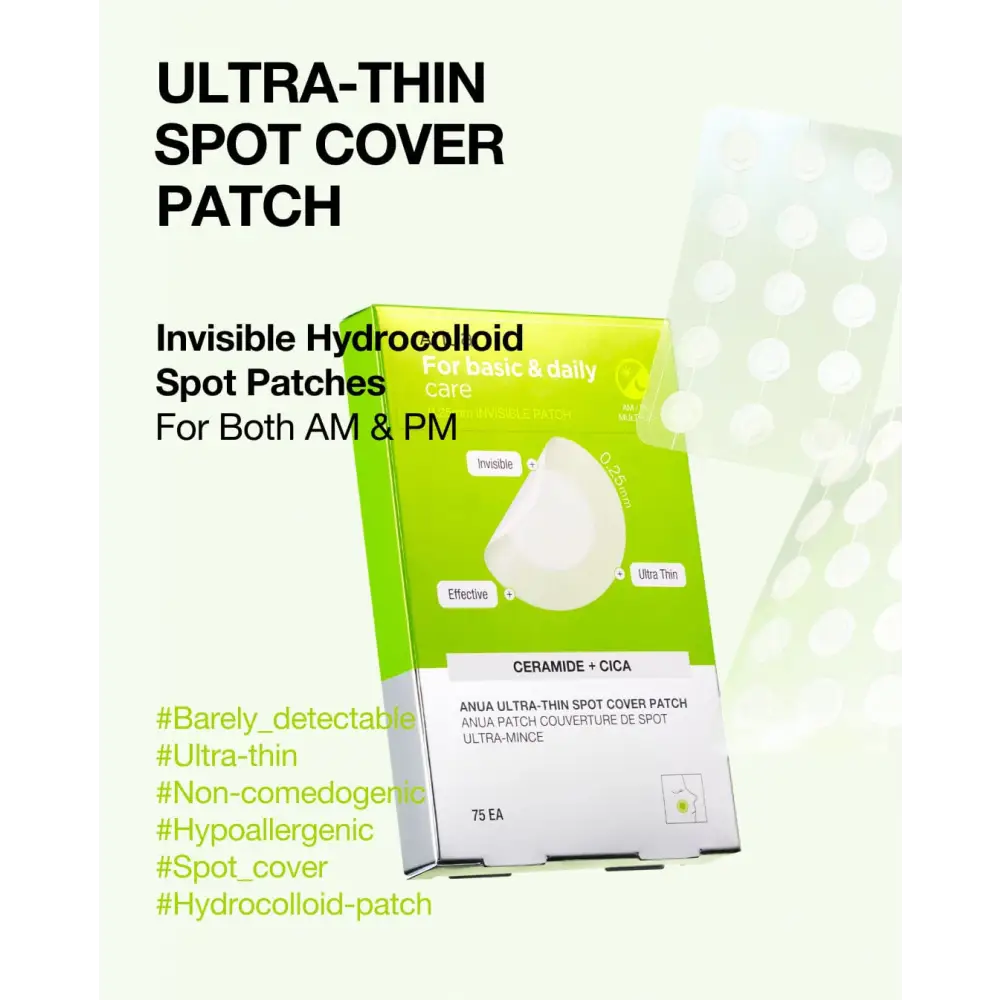 Anua Ultra‑Thin Spot Cover Patch : Cica + Céramide - 75 pcs – Image 2