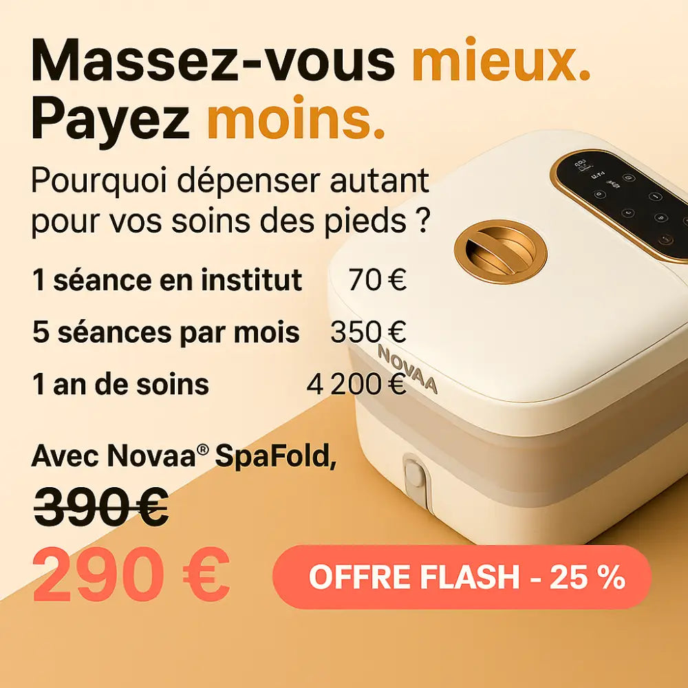 Bain de Pieds Chauffant | Massage Bulles & Pédicure Intégrée – Skinovaa SpaFold – Image 2