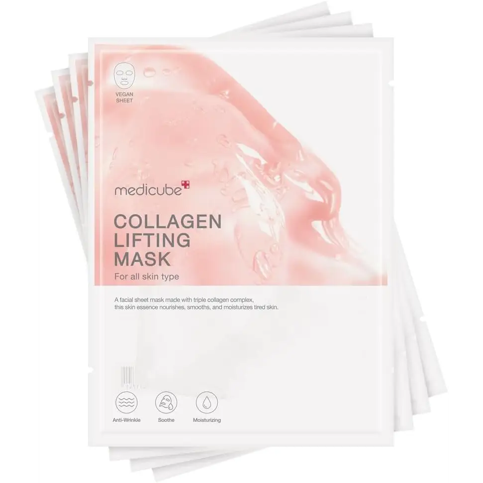 Medicube Masque Liftant Collagen Radiance : Hydratation & Éclat – 4 masques