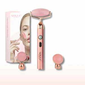 Rouleau Vibrant Quartz Rose 3 en 1 – Rajeunissement et Fermeté de la Peau | Skinovaa BeautyQuartz Pro